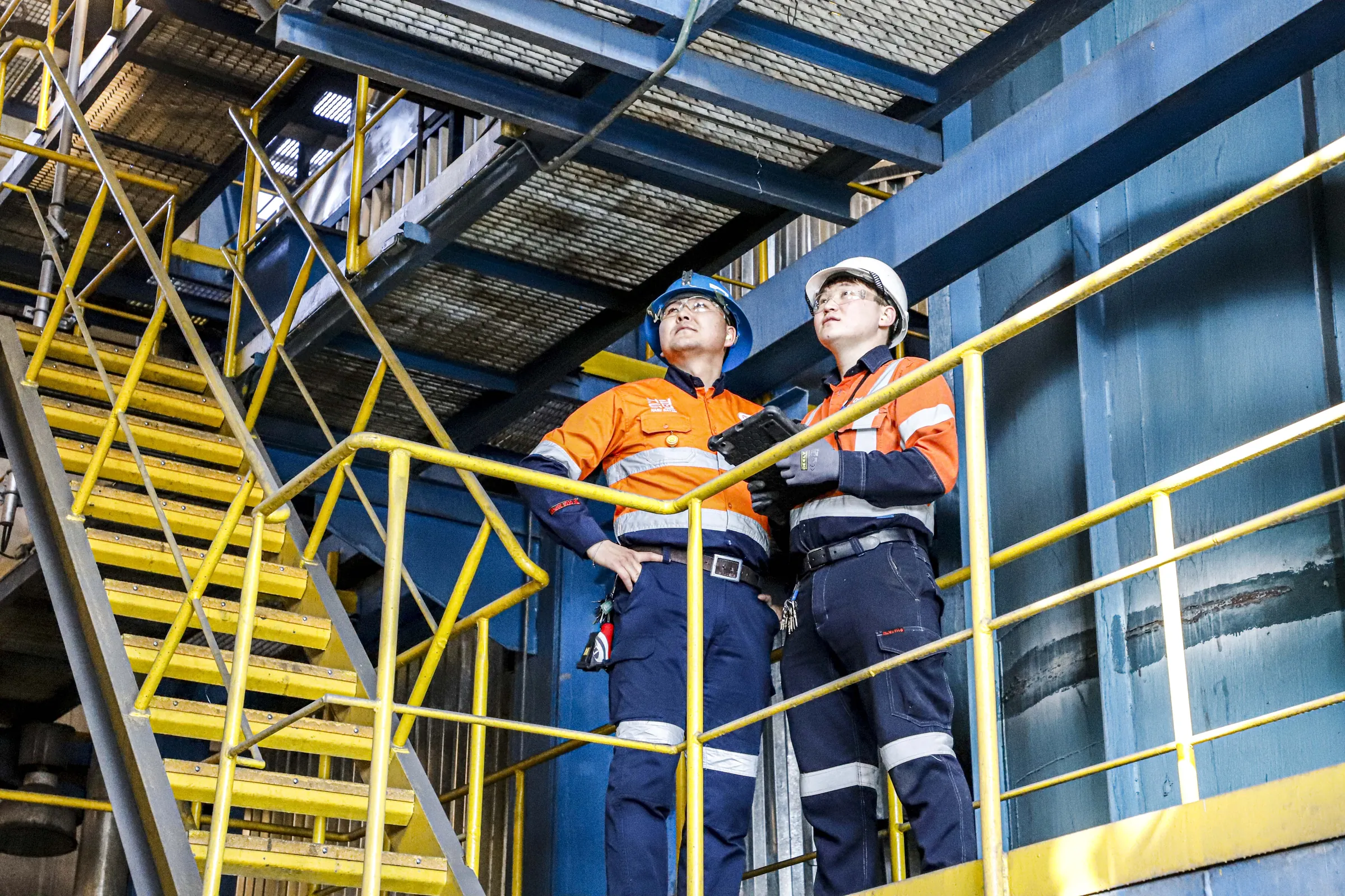 CHP operations team inspecting plant equipment